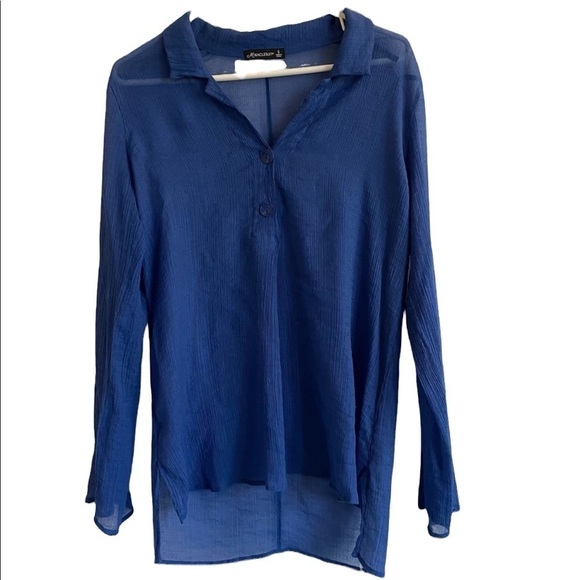 MIRACLESUIT ROYAL BLUE TOP/SWIMSUIT COVER-UP - Picture 1 of 4